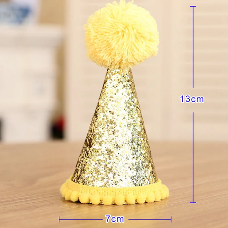 Блестящая шляпка для дня рождения детей первого вечеринки девочек и мальчиков