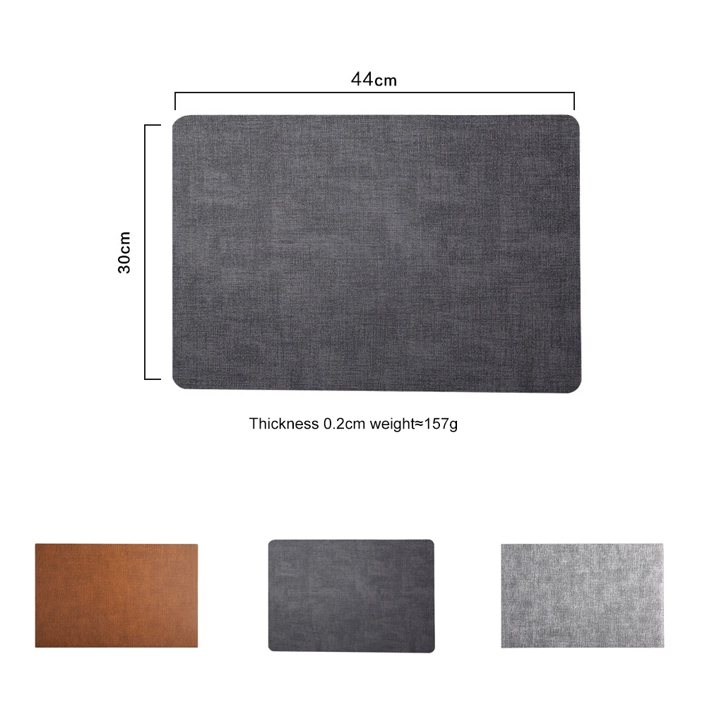 

Home Placemats PU Leather Heat Stain Resistant for Kitchen Dining Table Easy to Clean Non-Slip Waterproof Coffee Table Mats