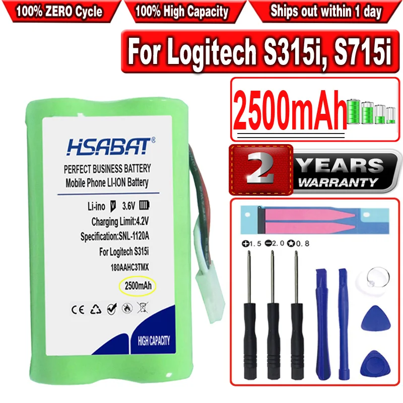 

Аккумулятор HSABAT 2500 мАч 180AAHC3TMX для Logitech S315i S715i