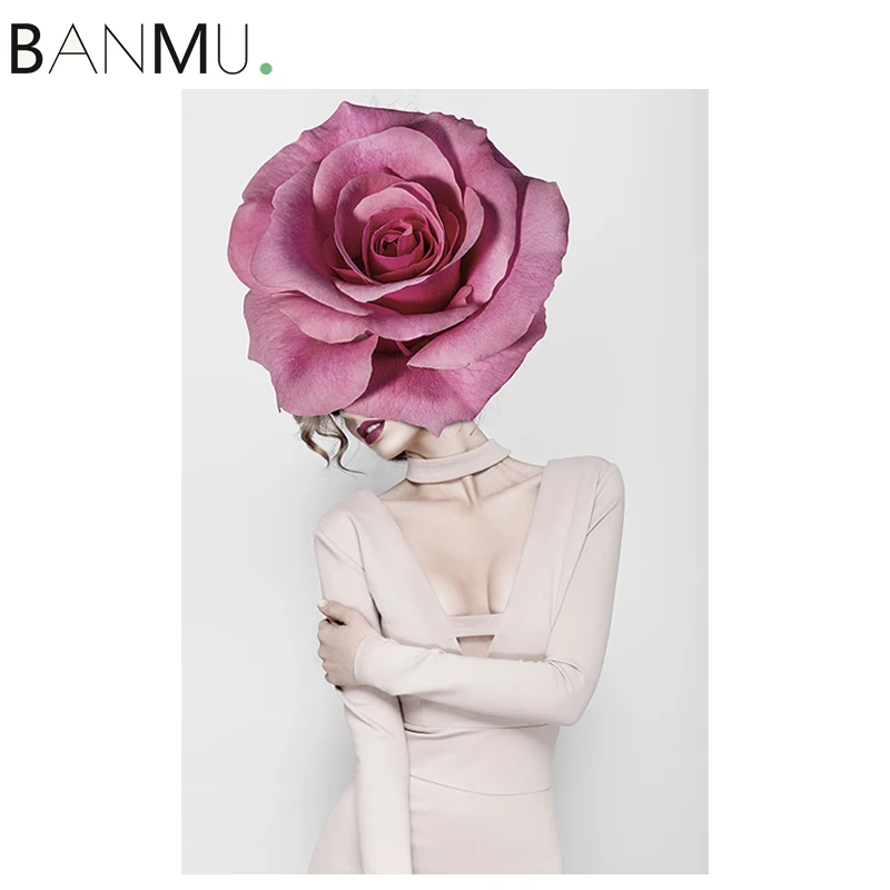 Картина на стену в скандинавском стиле BANMU изображение благородной сексуальной