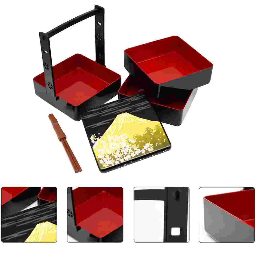 

1 Set Exquisite Japanese Design Sushi Box Multi-function Picnic Bento Container