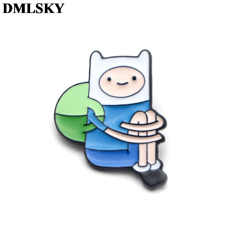 DMLSKY BoJack всадник булавки друзья ТВ шоу забавный кот эмалированные булавки значок для рюкзака мужские нагрудные булавки для галстука Ювелирные изделия подарок M4122