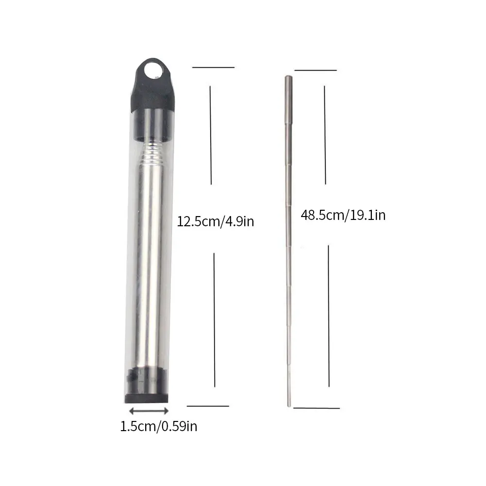 

2PCS Blow Fire Tube Stainless Steel Retractable Survival Blowpipe Campfire Starter Outdoor Cooking Retractable Camping Tool