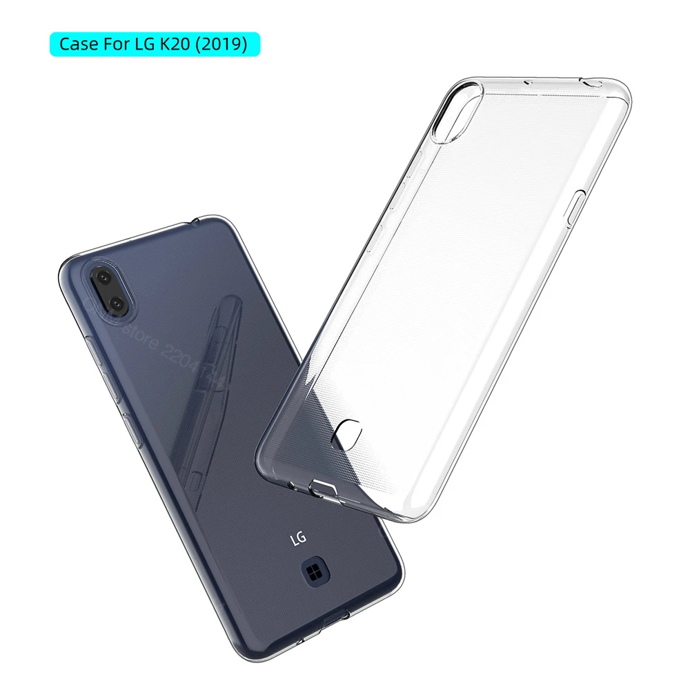 Чехол для LG K20 (2019) прозрачный силиконовый бампер из ТПУ мягкий чехол 2019