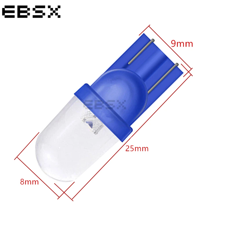 EBSX, 100 шт., T10, DC 6 В, 6,3 В, пинбол, хвост, светодиодные фонари, нет-анти, ореолы для Bally, пинбол, игровой автомат, белый, красный, синий, желтый