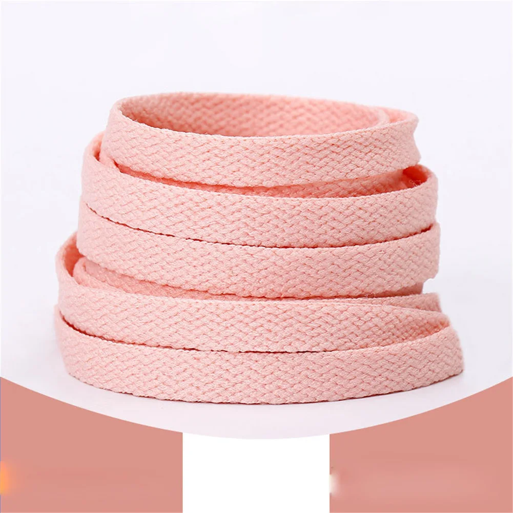 

1 Pair Polyester Thick Flat Shoelaces Wide Sports Casual Shoe Lace For Sneakers 120/140/160CM White Black Solid Color