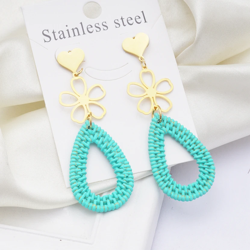 Капля мода ткачество летние богемные серьги для женщин brincos pendientes mujer moda 2019 aretes de |