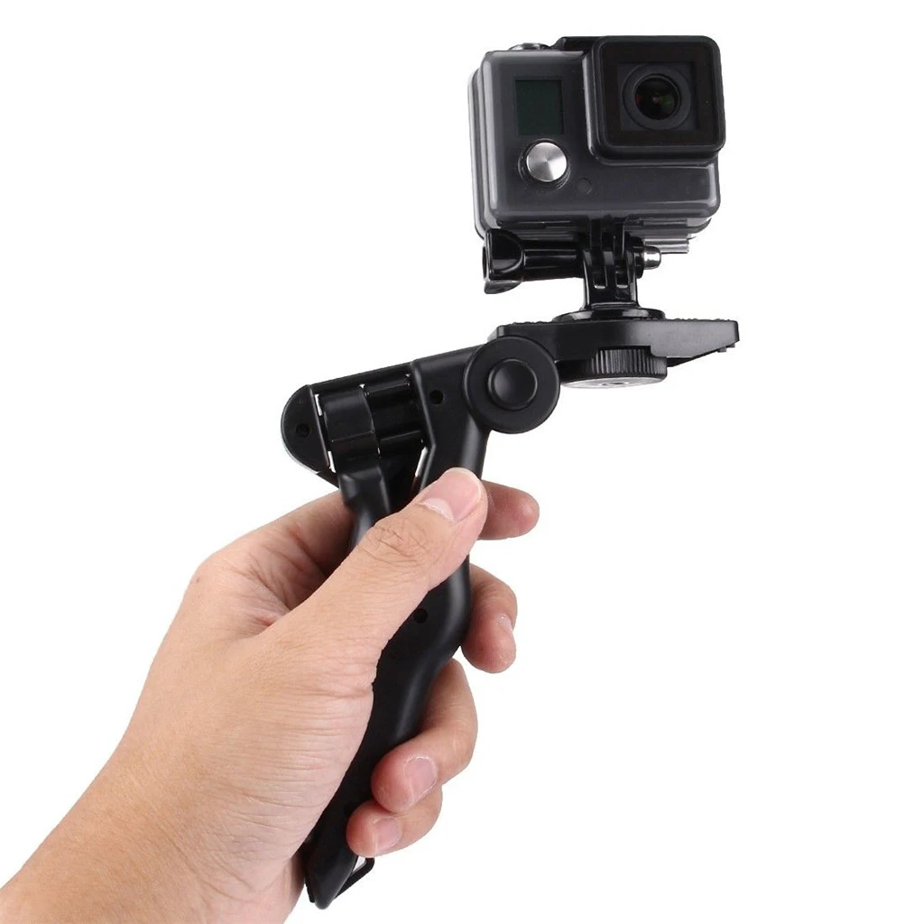 2 в 1 Складная подставка для штатива и крепление ручки GoPro Hero 5 4 3 + 1-черный |