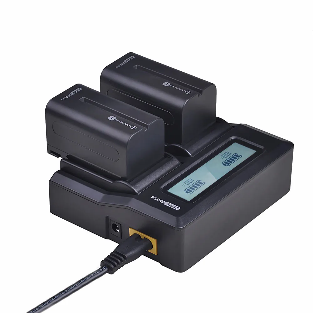 2Battery and Charger 5200 мА/ч, NP-F750 NP-F770 Батарея и ЖК-дисплей быстрое двойное Зарядное устройство для sony NPF750 NP F750 F730 F770 NP-F960 NP-F970 F960 F970 - Цвет: 2Battery and Charger