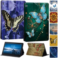 case for lenovo tab m7 m8m10 10 1 inchtab e10 10 1 printing butterfly pu leather tablet stand shell folio cover free pen