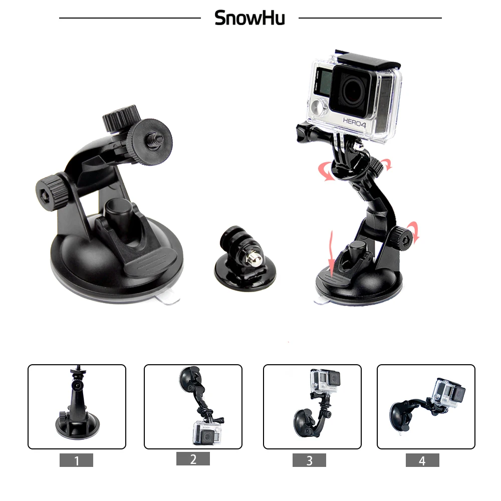 Аксессуары SnowHu для Gopro Набор selfie stick GoPro Hero 9 8 7 6 5 4 экшн камера Eken h8r камеры yi 4K EVA