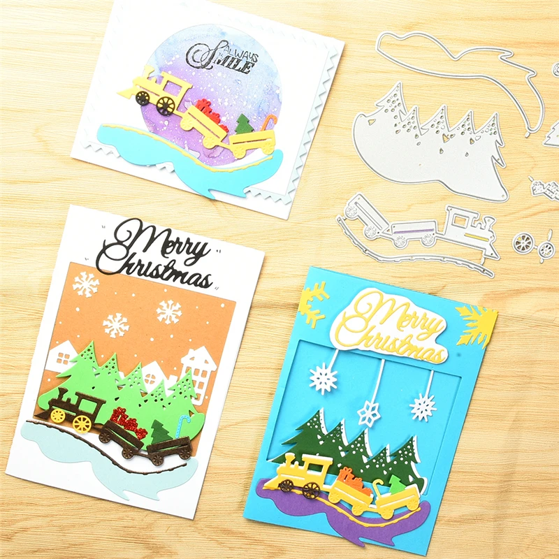 Eastshape Рождество поезд штампы металлические Вырубные новые 2019 для изготовления