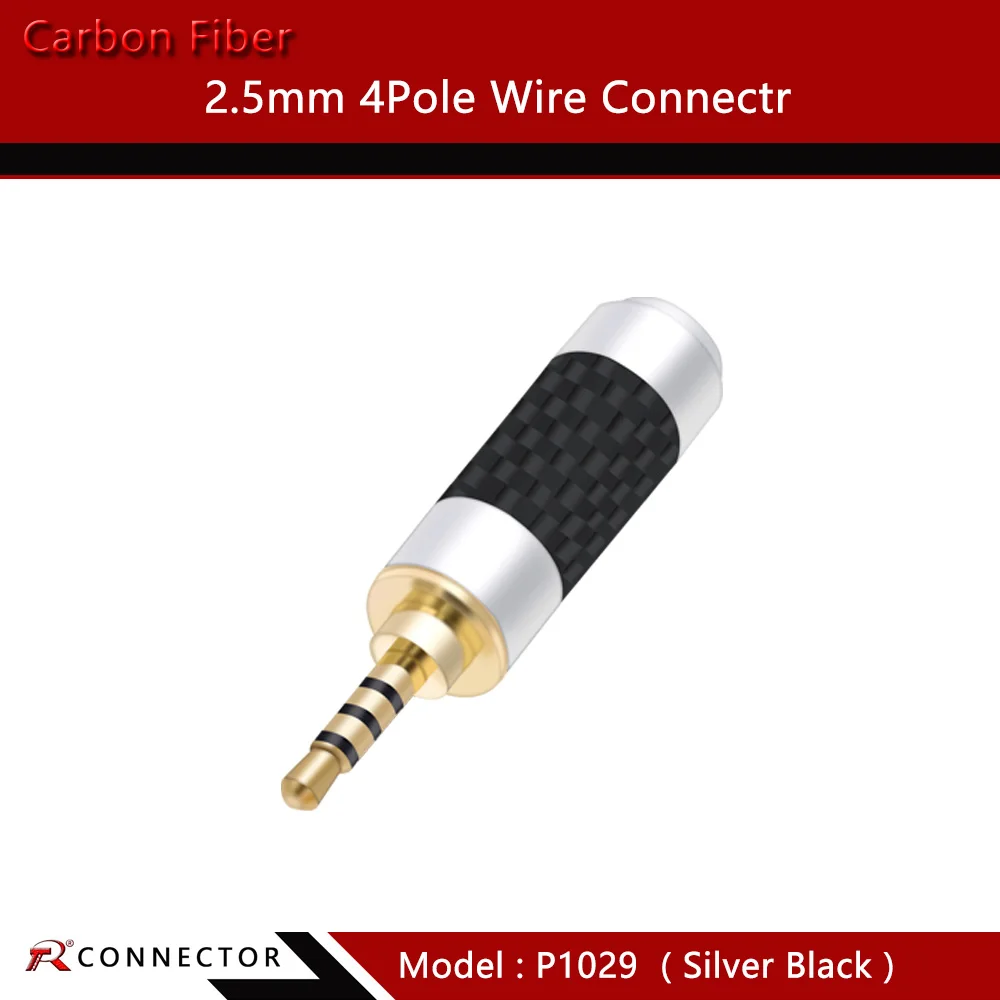 1 шт. высококачественный разъем из углеродного волокна 2 5 мм 4-полюсный
