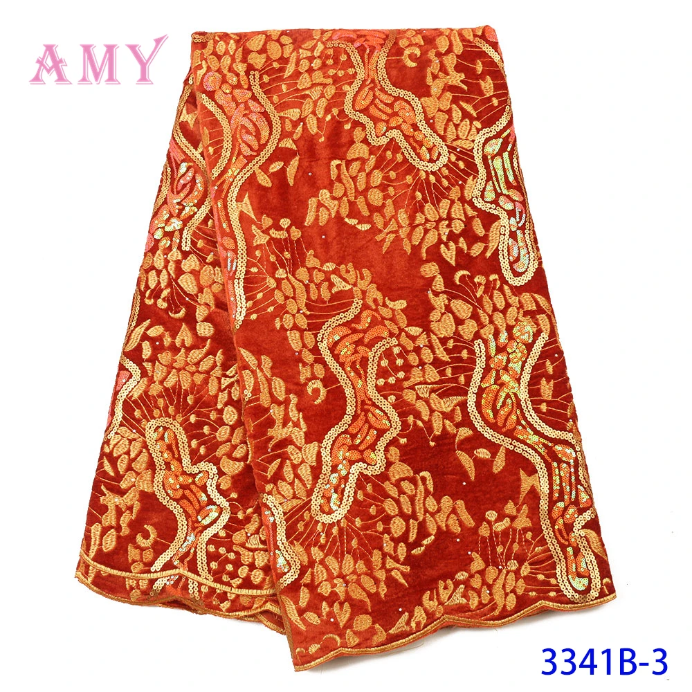 

2020 High Quality African Sequins Lace Fabric French Net Embroidery Tulle Lace Fabric For Nigerian Wedding Party Dress AMY3341B