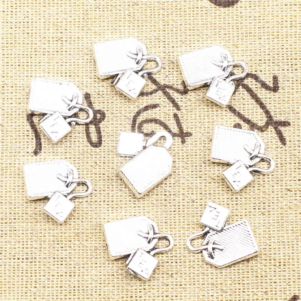 

Подвеска для ювелирных изделий, 10 шт., подвеска для чайника, античный Серебристый цвет, 15x15 мм