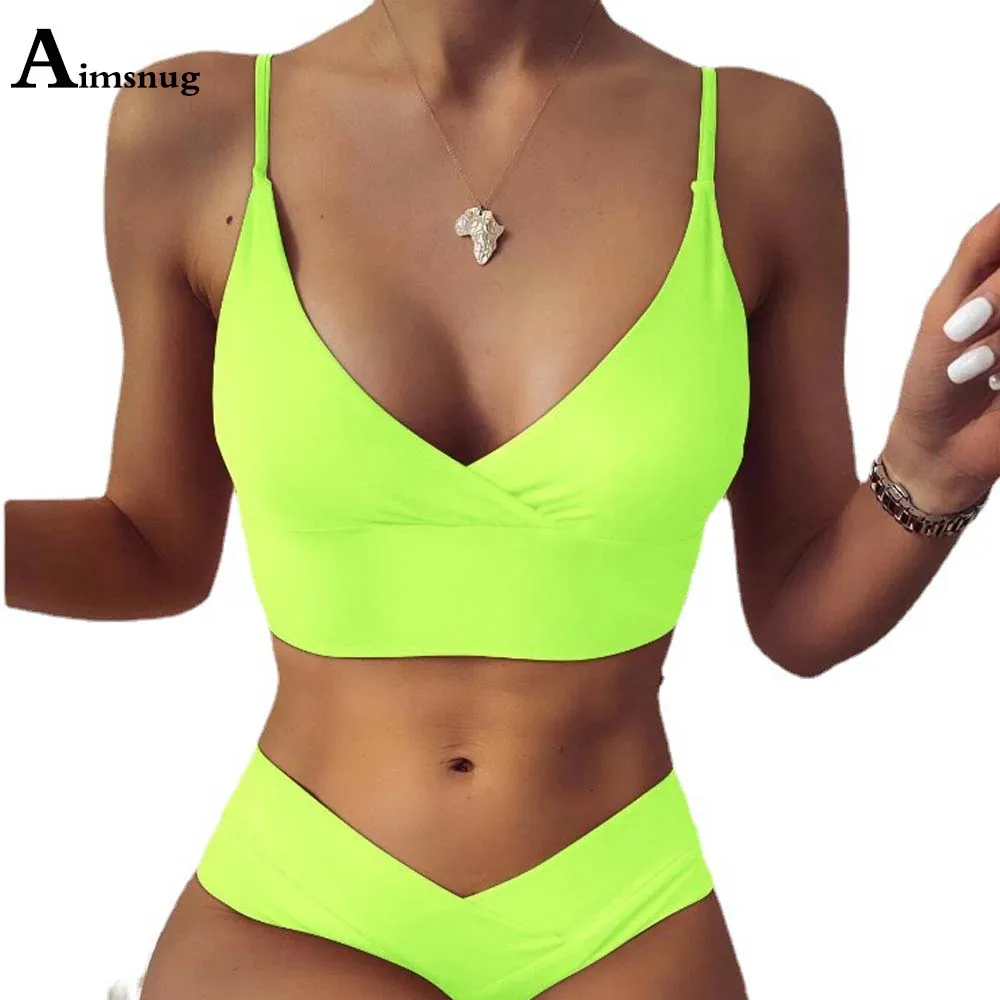 

Solid Bikini Women Sets Thong Brazilian Biquini Swimsuits Sexy Femme Push Up Two Pieces Swimwear 2021 Summer Chest Support Top