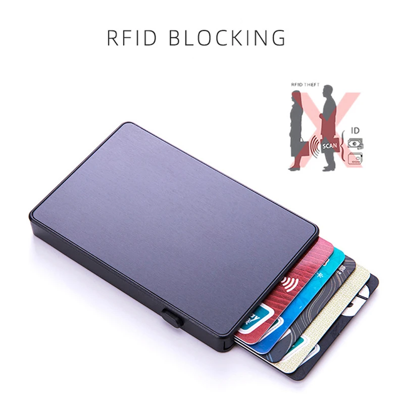 ZOVYVOL Тонкий RFID модный клатч держатель для карт всплывающая Кнопка противокражная