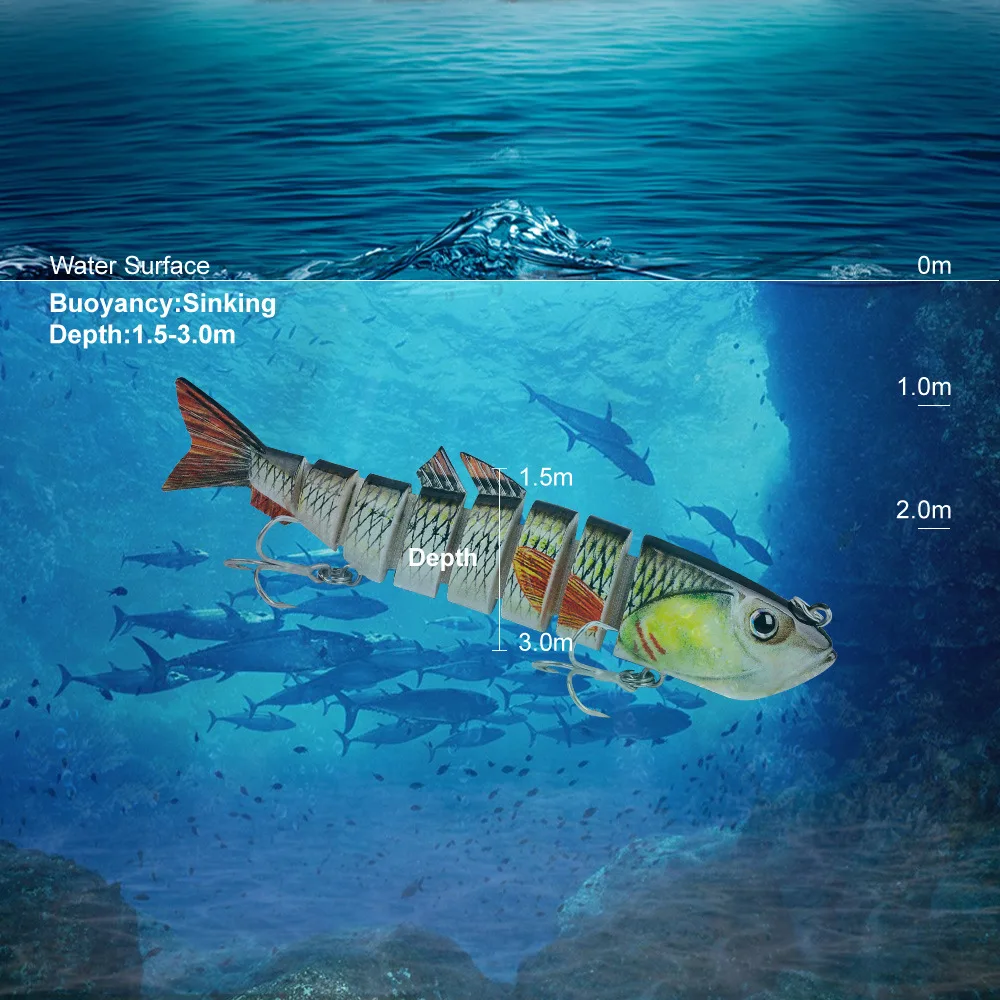 

Fishing Lures Strong Fishing Hook Life-Like Swimbait Fishing Bait for Saltwater Freshwater ED889