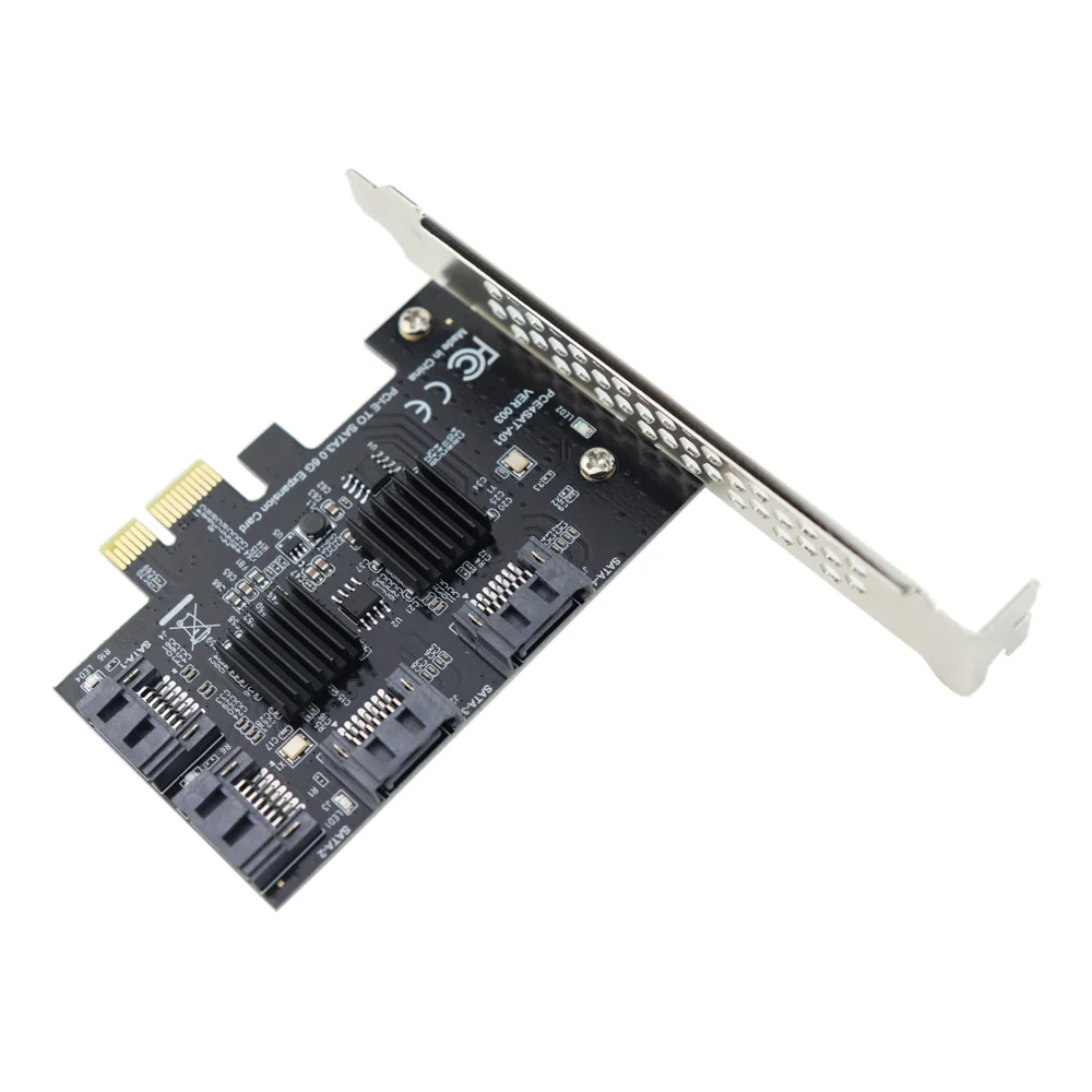 PCI Express SATA 3 0 карта контроллера PCIe 2 0x1 до 4 портов III 6 ГБ/сек. внутренний адаптер