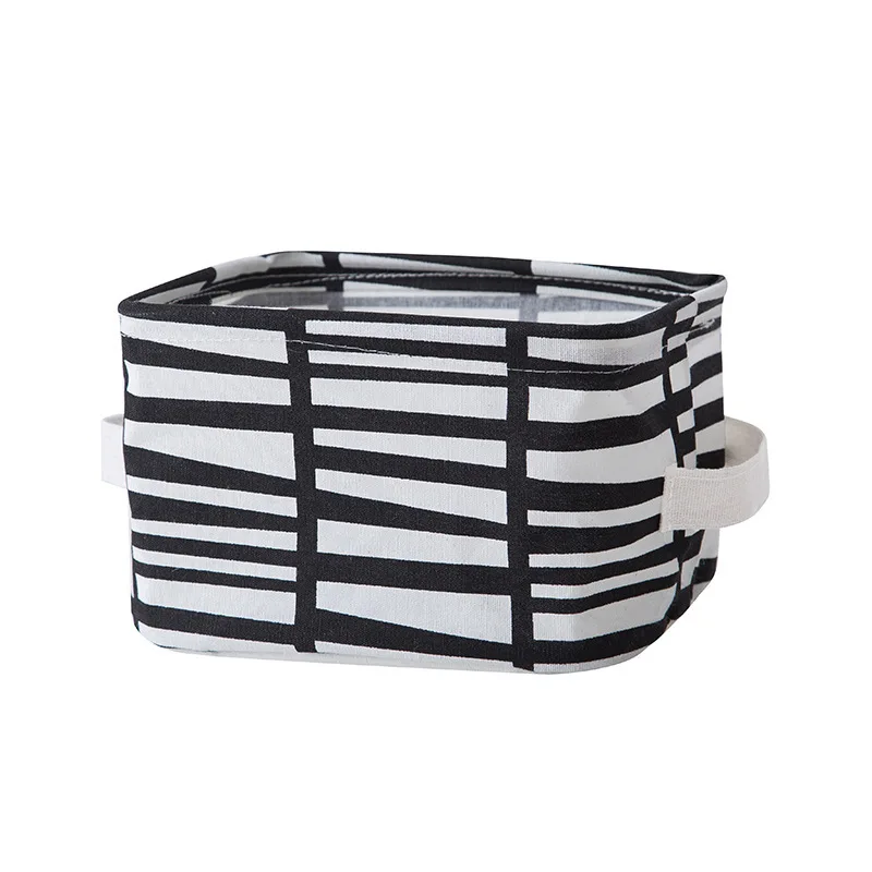 

Foldable Waterproof Storage Basket Desktop Fabric Decoration Basket Stationery Cosmetics Storage Box Household Storage Basket