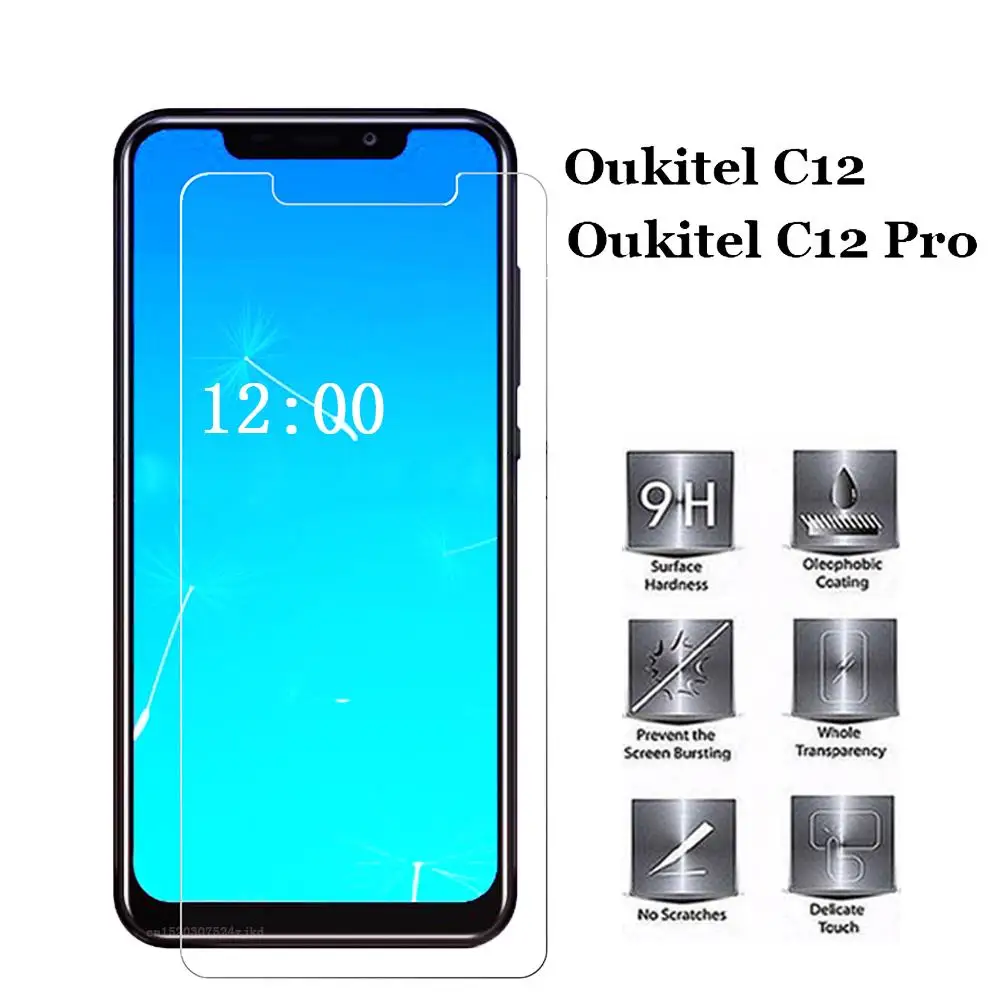 

Закаленное стекло для Oukitel C12 Premium 9H 2.5D, Взрывозащищенная защитная пленка для экрана телефона Oukitel C12 PRO мобильный телефон, прозрачное