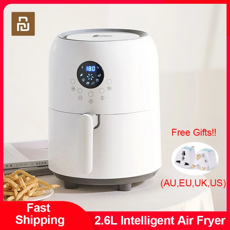 

Youpin 2.6L Air Fryer 1400W Oil Free Timer Function Overheat Protection Automatic Electric Oven No Smoke Oil Free Fryer 2208T