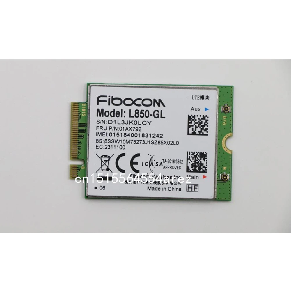 Беспроводная плата 4G LTE Fibocom L850-GL M.2 для Lenovo Thinkpad T495s P53 P43s T14 P14s T15 T14s X13 P15s T15p L14 L15 01AX792