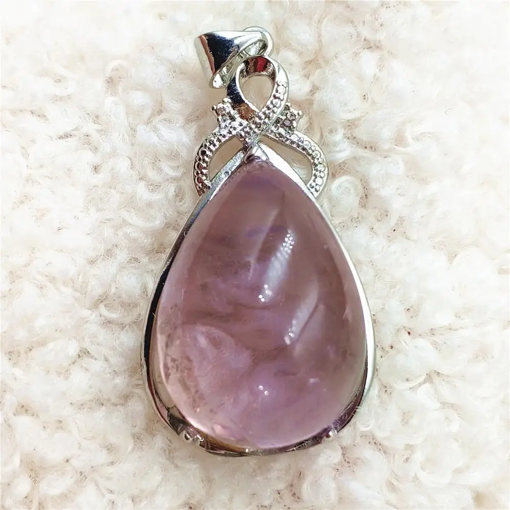 

Натуральный Цвет: желтый, фиолетовый Аметрин Кварц Rare подвеска в виде капли воды 31x20 мм для мужчин и женщин 925 стерлингового серебра ювелирны...