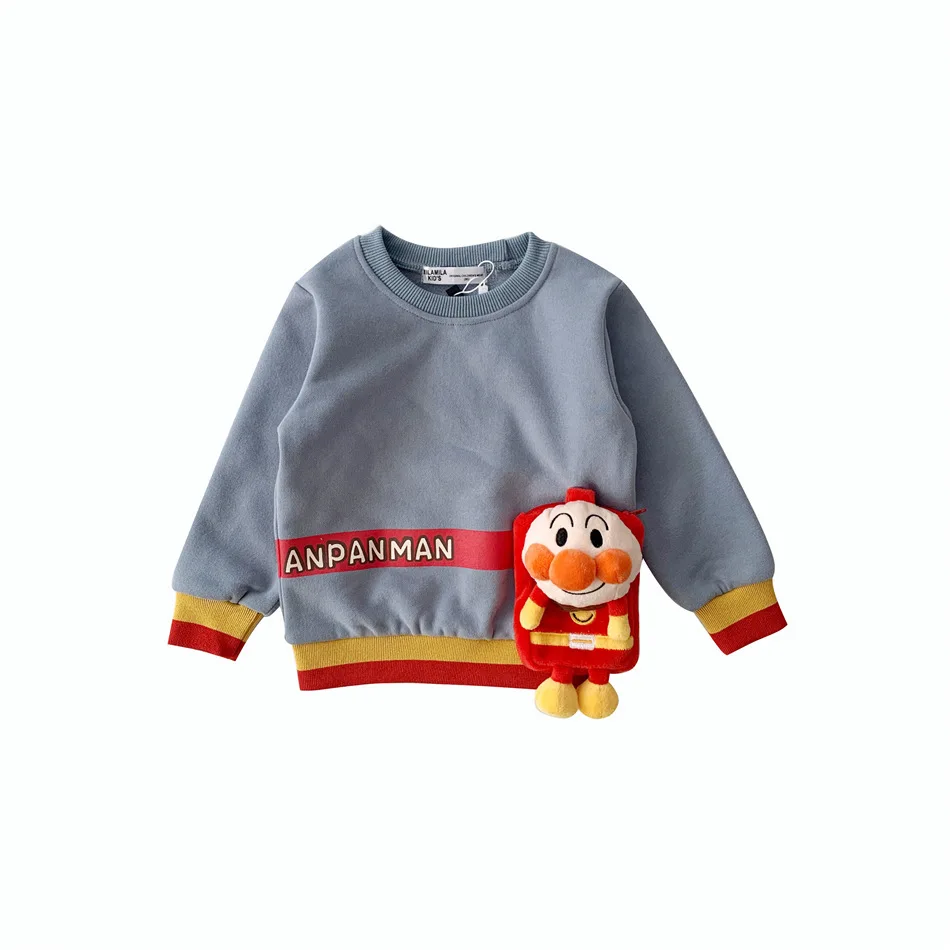 Tonytaobaby/осенне-зимняя одежда; Новинка; милая сумка для мальчиков и девочек; детская одежда с рисунком; Детский свитер - Цвет: Небесно-голубой