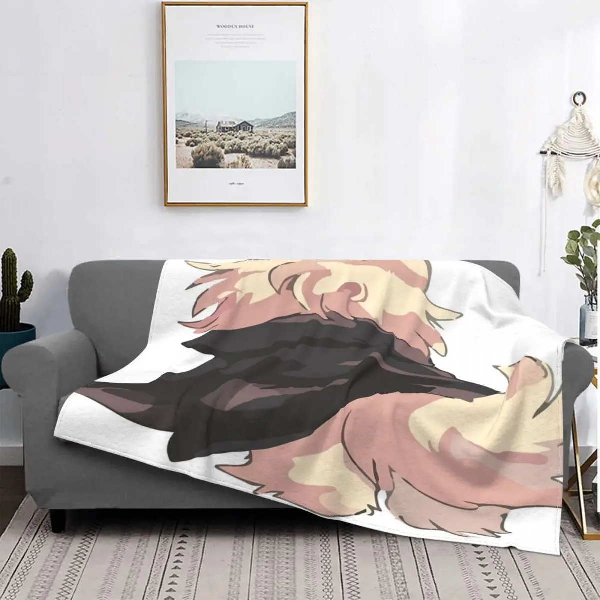 Manta a cuadros de Chibi Tokyor para mascotas, manta bonita para cama, sofá, Anime, de felpa, para verano