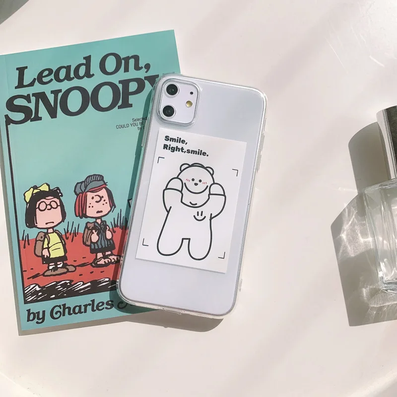 INS Корея милая пара фоторамка любовь медведь ТПУ чехол для телефона iPhone 11 Pro Max