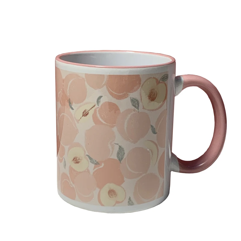 

Nordic Creative Mug Breakfast Milk Cute Print Vintage Ceramic Mugs Office White Kubek Ceramiczny Kitchen Supplies DE50MK