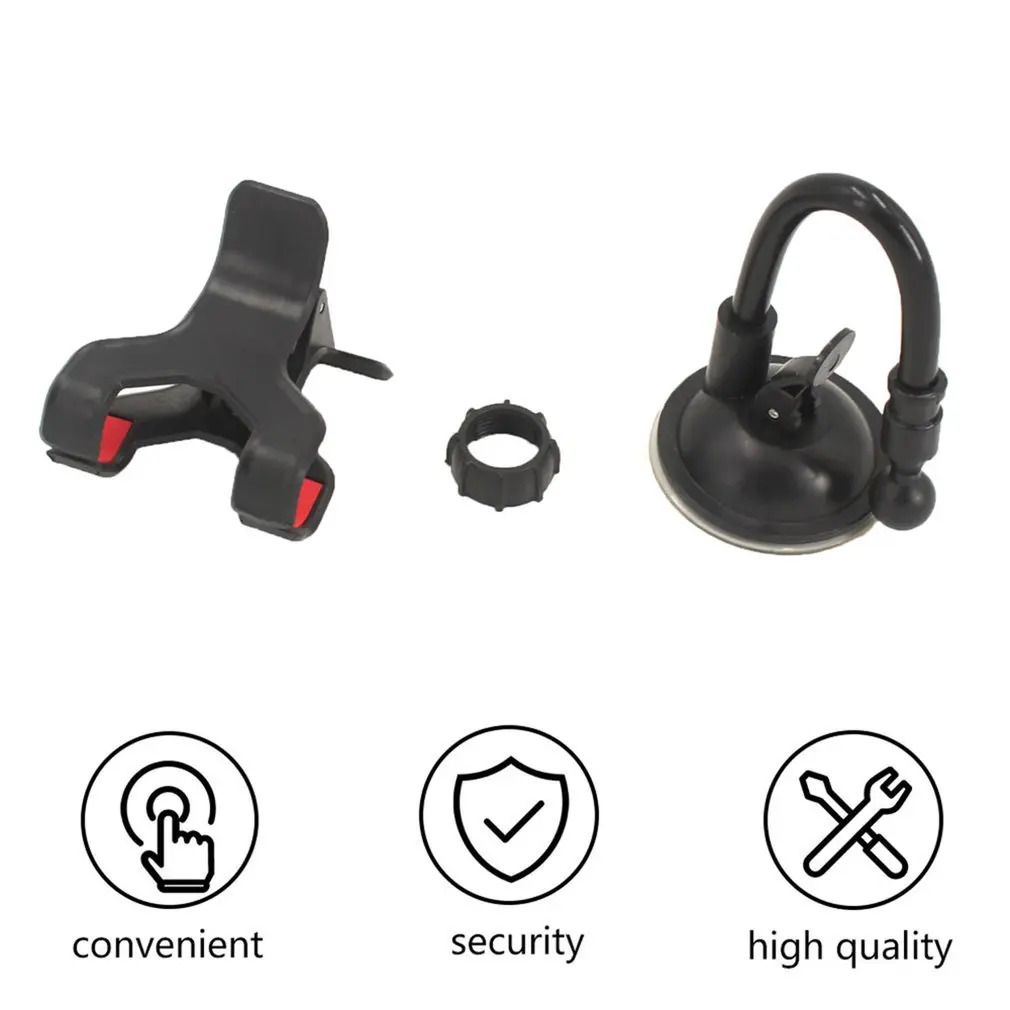 

Black Car Mount Holder 360 Rotation 9cm Open Width Windshield Bracket for GPS Mobile Phone Wholesale Drop Shipping