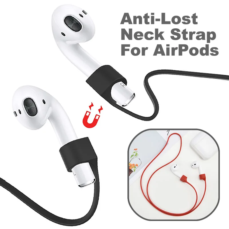 

Магнитный ремешок для наушников Airpods, силиконовый, с защитой от потери