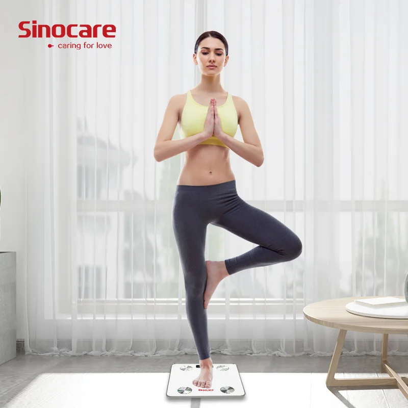 Sinocare Bluetooth scales medical-devices body fat scale LED Display Muscle Mass BMI |