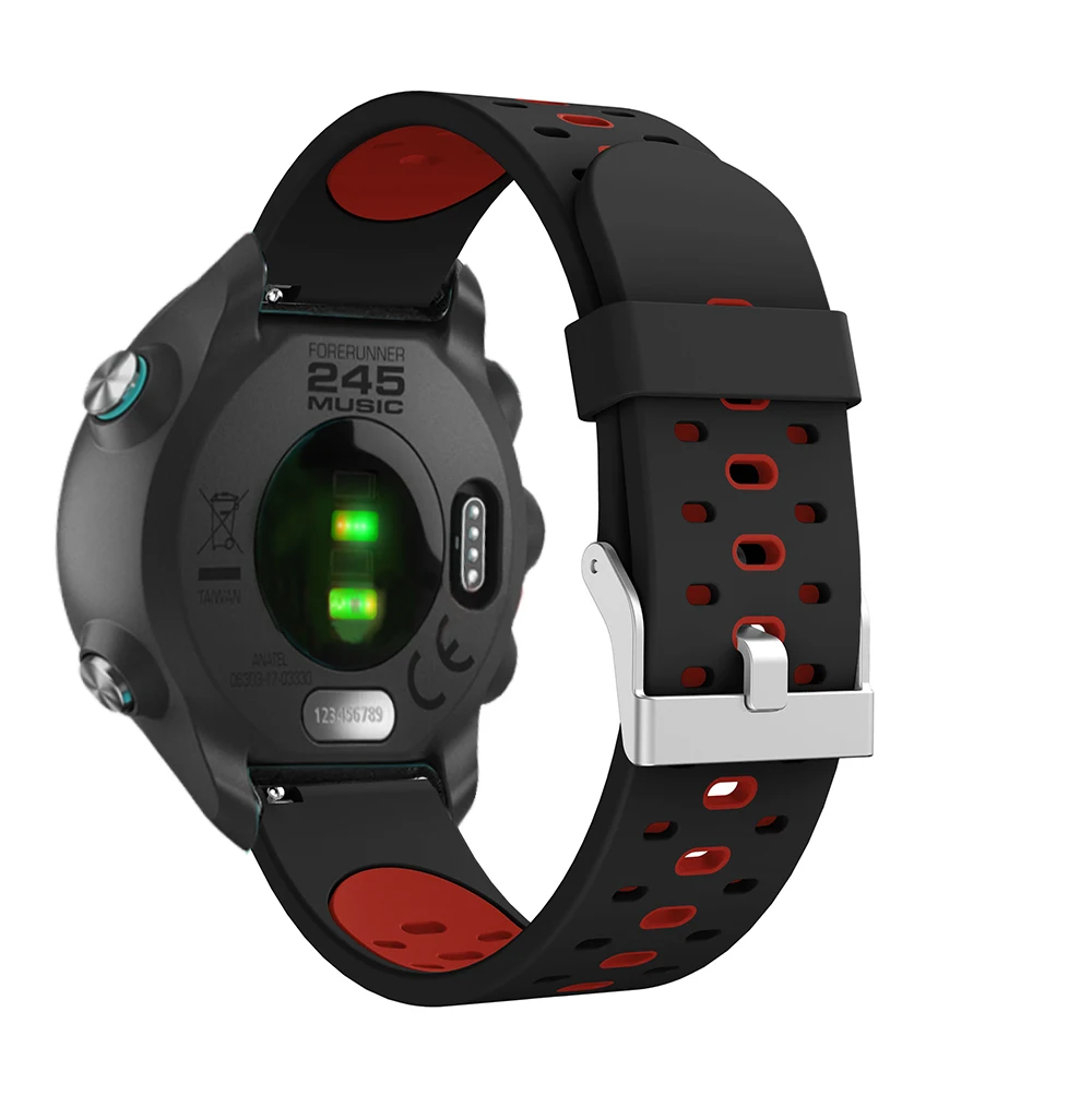 20 мм силиконовый ремешок для часов браслет для Garmin Forerunner 245 245M 645 умный ремешок для часов спортивный браслет для amazfit bip ремешок