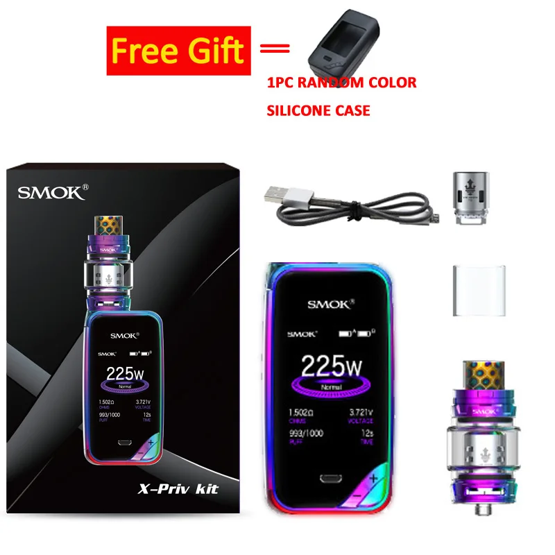 Prism Rainbow SMOK X-priv комплект с 8 мл TFV12 Prince Tank Vaporizer 225 Вт X priv Mod электронная сигарета SMOK VAPE Kit VS G-priv 2 - Цвет: Prism Rainbow