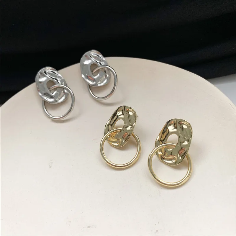 Винтажные модные серьги неправильной формы с рисунком молотка минималистичные