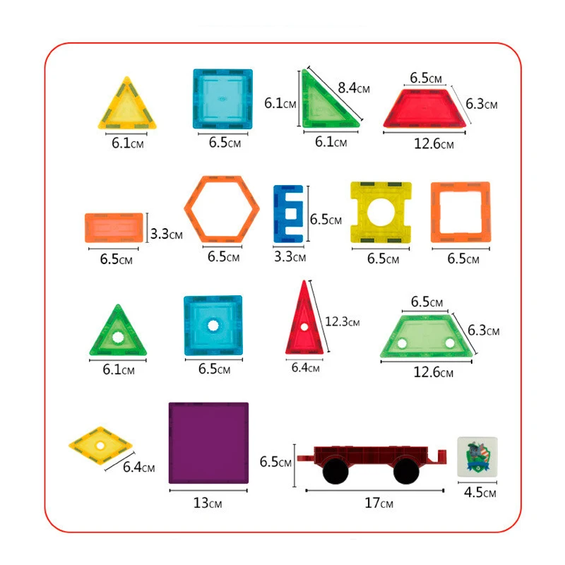 Большая магнитная деталь набор деталей модель и строительная игрушка