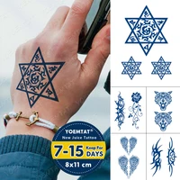 ink lasting waterproof temporary tattoo stickers pentagram mandala arabian totem flash tatto arm body art fake tattoos women men