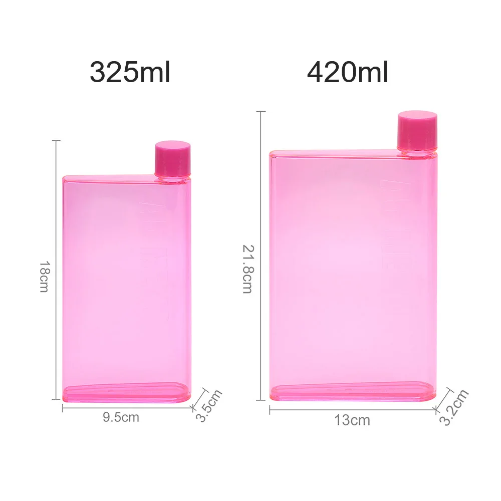 

A5/A6 Size Water Bottle Creative Notebook Plastic Cup Portable Various Colors Transparent Bottle For Office Outdoor Travel