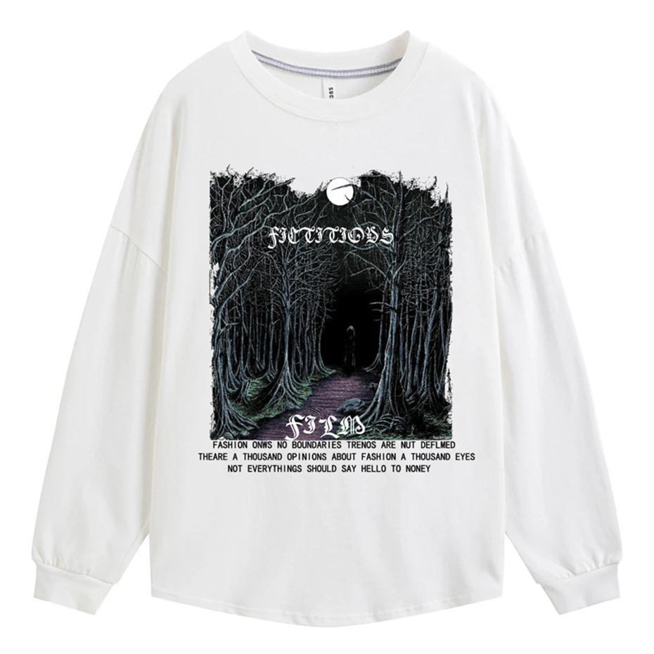Футболка мужская оверсайз в стиле хип-хоп модная тенниска готическом хлопковая