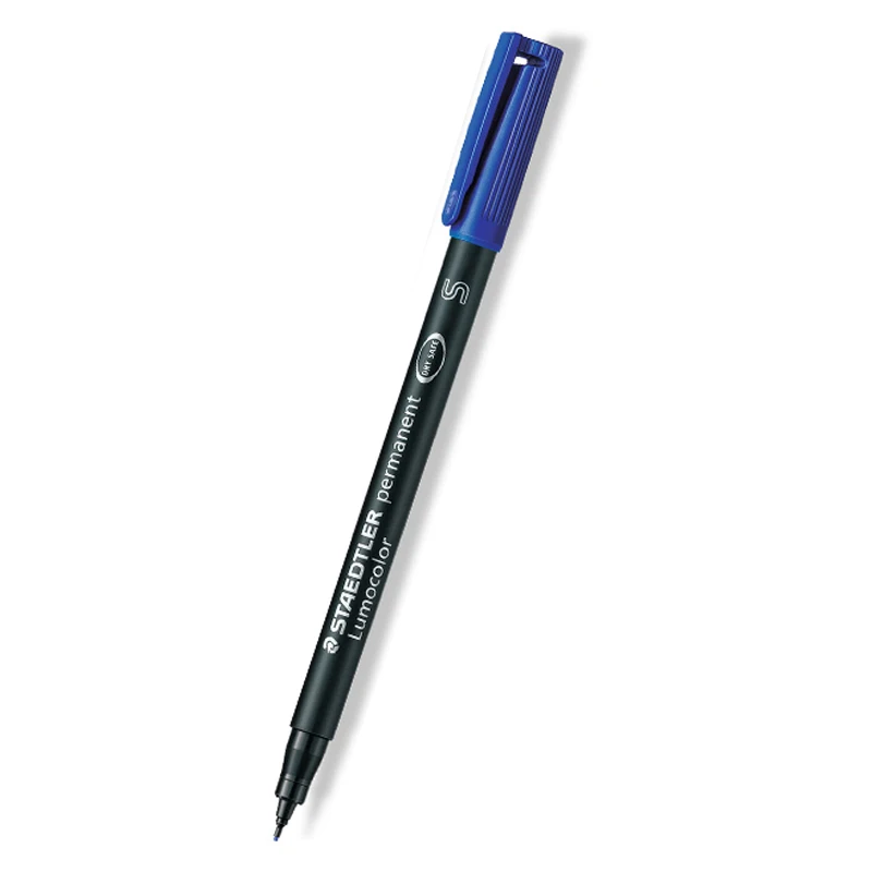 STAEDTLER 313s Permanent Marker Pen Waterproof Oil Paint Fine Tip Wallet Black Blue Green Red Draw for CD Graffiti Metal Glass images - 6