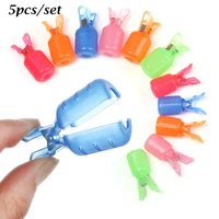 5pcs abs plastic wood shrimp treble hooks cover jig squid umbrella hook hat with d shape carabiner safety clamp fishing tackle