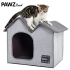 Зимняя кровать для домашних питомцев, съемная подушка для домашних животных, противоскользящее гнездо для щенков, портативный домик для котят и кошек, легко собирается, складная, для помещений