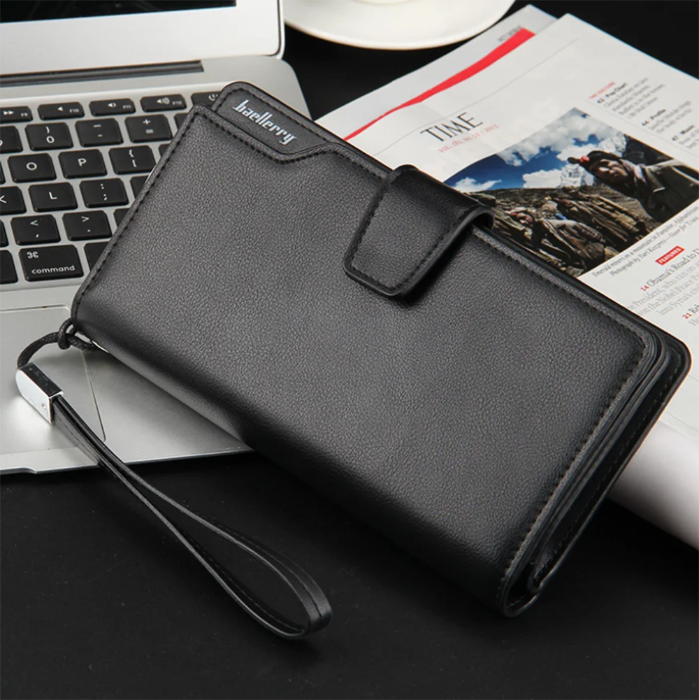 

Men Long Wallet Clutch Bag Credit Card Holder Purses Carteira Masculina Carteras Billetera Hombre Leather Money Portfe Carte