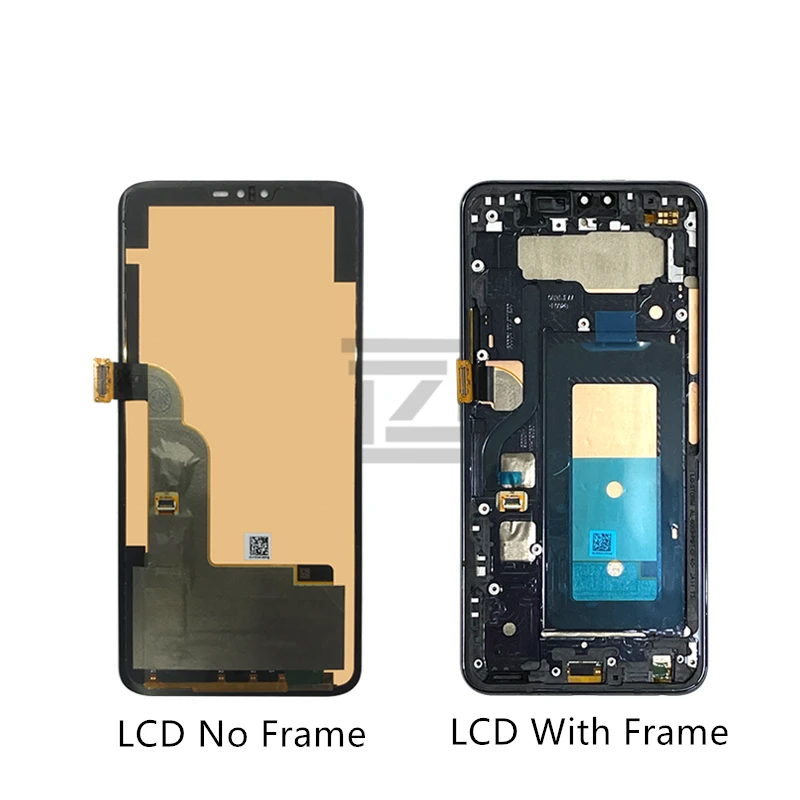 Pantalla LCD t&aacute;ctil para tel&eacute;fono m&oacute;vil LG, montaje de digitalizador con marco de reparaci&oacute;n, para modelo V40 ThinQ V405-2