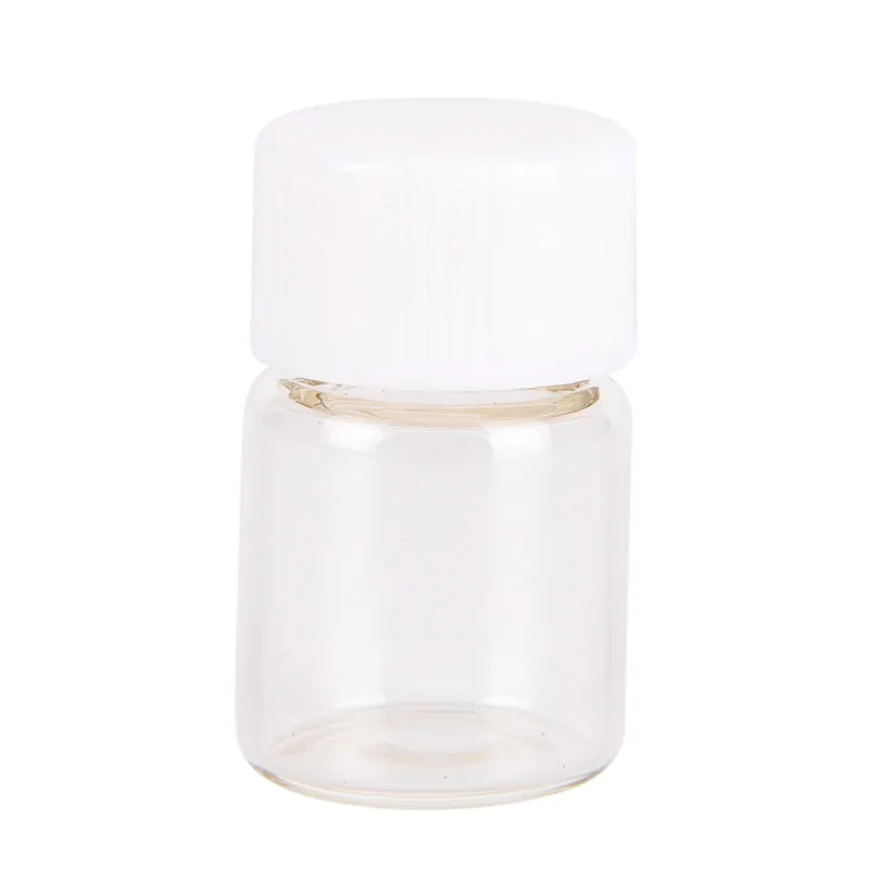

5pcs 2ml Glass Bottles With Screw Cap Mini Essential Oil Vials Travel Cosmetic Refillable Bottles Glass Sample Bottle