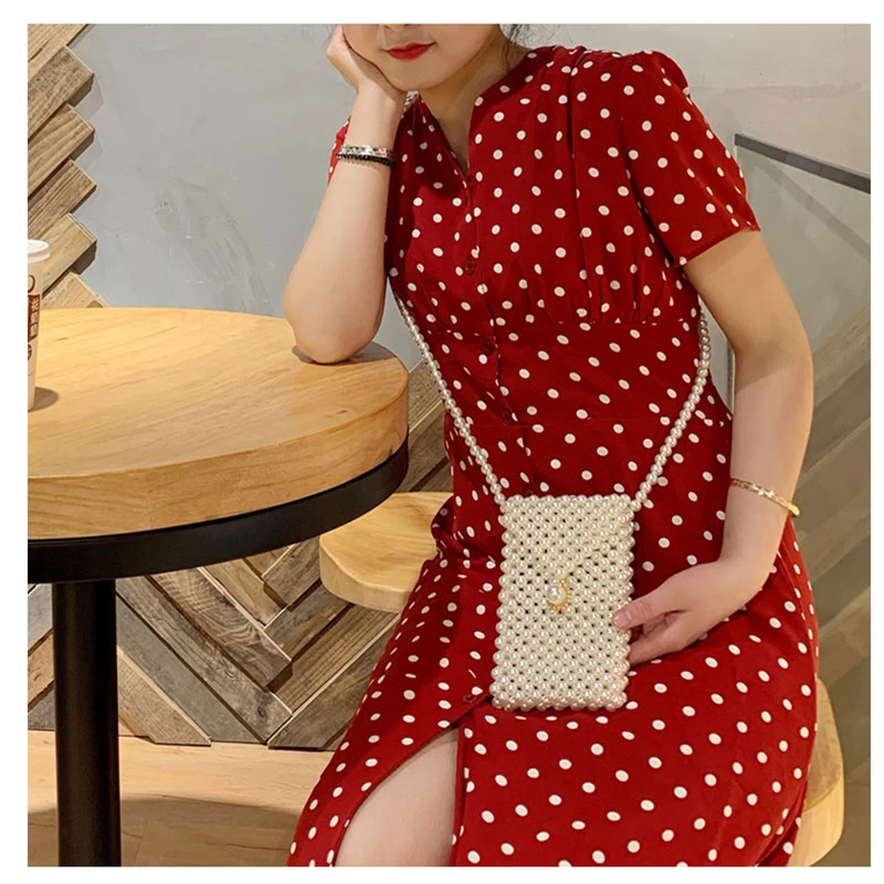 Сумка ручной работы с имитацией жемчуга сумки из бисера стеганые кошельки