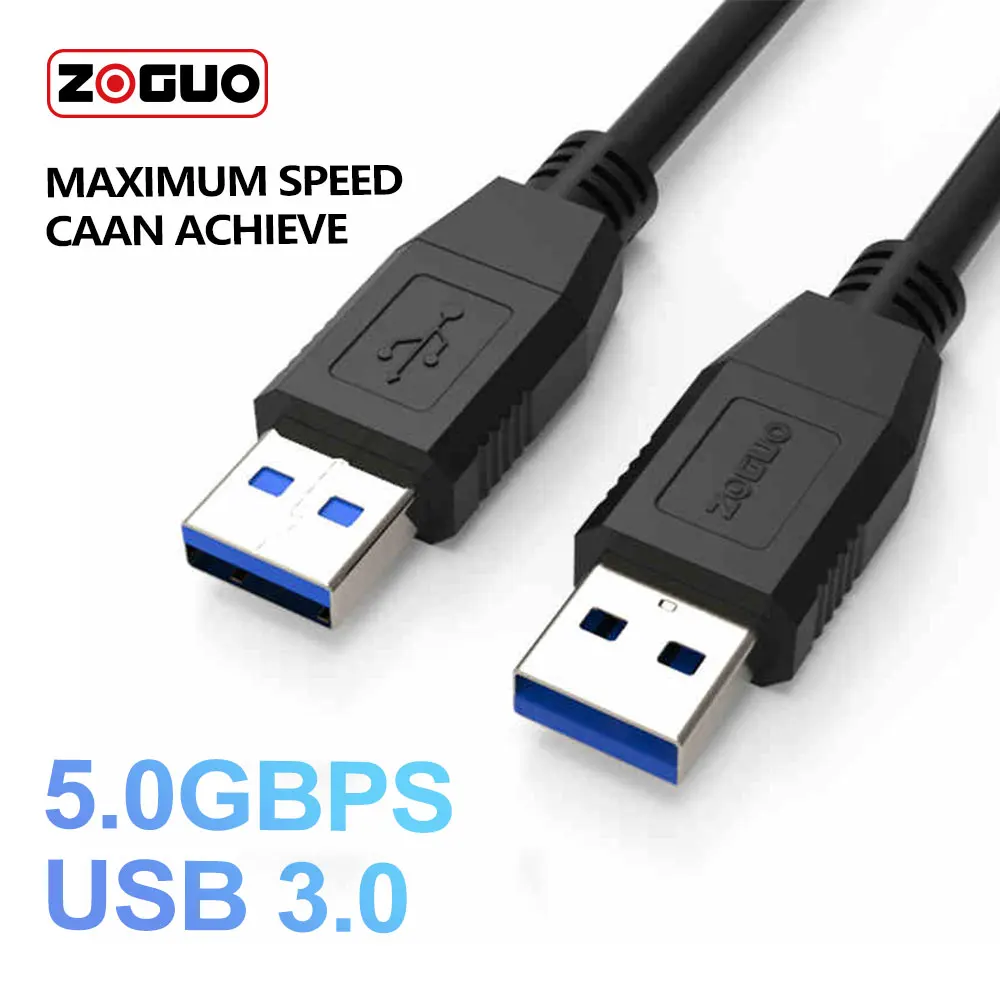 

USB 3.0 Male-to-Male Data Extension Cable 5G Transmission Charging Computer TV Compatible USB 2.0 Cable USB